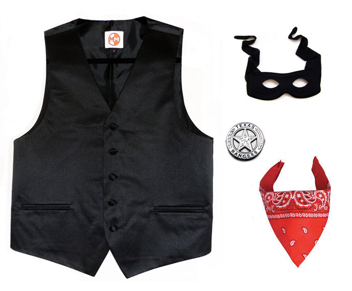 Lone Ranger Accessories Kit ( Vest, Mask, Bandana, Badge)